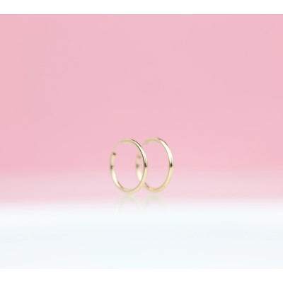 Lillian Vassago klasické celozlaté kruhové náušnice LLV31-GER009Y