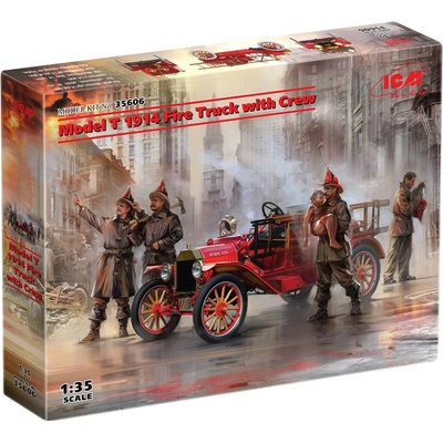 ICM Model T 1914 Fire Truck with Crew 1:35