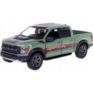 Kinsmart Метална количка Kinsmart Livery Edition - 2022 Ford F-150 Raptor, 1: 46, зелена (52116)