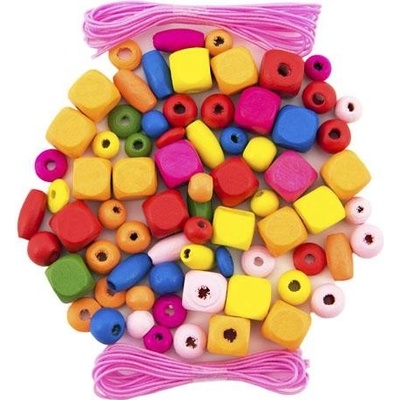 TEDDIES Korálky barevné s gumičkami cca 300 ks v plastové dóze