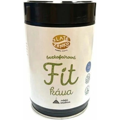 Zlaté zrnko Fit káva bezkofeinová mletá káva v dóze 250 g