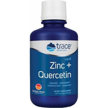 Trace Minerals Liquid Zinc + Quercetin, портокал и манго, 473 ml, Trace Minerals (9324)