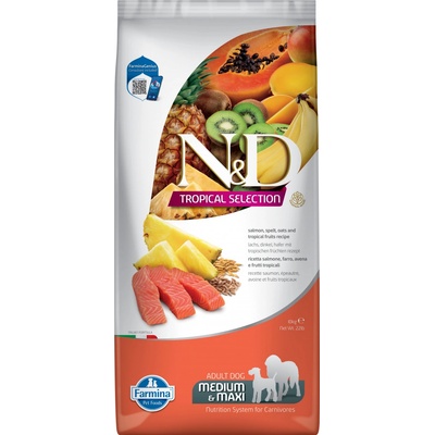 N&D Tropical Selection Dog Adult Medium & Maxi Ancestral Grain Salmon 10 kg