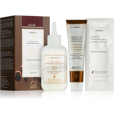 Korres Argan Oil permanentní barva na vlasy s arganovým olejem 66.46 Intense Burgundy Red 50 ml