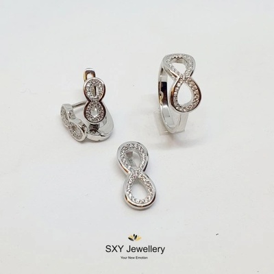 SXY Jewellery Дамски комплект сребърни бижута "Безкрайност" | set16761