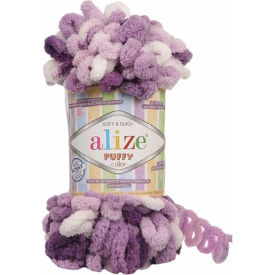 Puffy color pletení bez jehlic/háčku