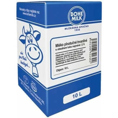 Bohemilk mlieko plnotučné trvanlivé 3,5 % 10 l