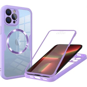 Techsuit Калъф за iPhone 13 Pro + Протектор - ColorVerse 360 MagSafe MagSafe Series - лилав