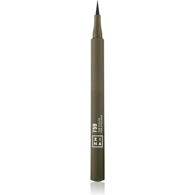 3INA The Color Pen Eyeliner očné linky vo fixe 759 Olive green 1 ml