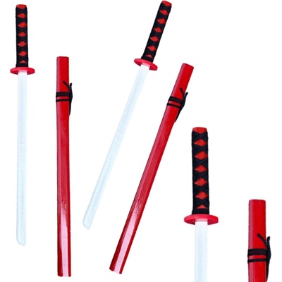 Drevená cvičná katana červená 70 cm