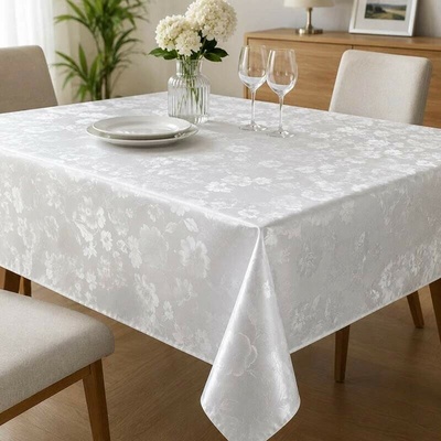 Style My Home Obrus biely perleťový 140x110