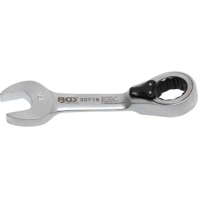 BGS technic Očkoplochý klíč 19 mm s ráčnou, extra krátký BGS 30719