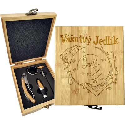 Sablio Dárková sada na víno Vášnivý jedlík: 147×168×49 mm