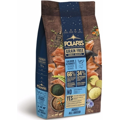Polaris Grain Free Dog Adult All Breed Salmon & Turkey 12 kg