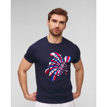 Vilebrequin bavlněné tričko THOM tmavomodrá s aplikací THOAP336