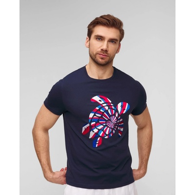 Vilebrequin bavlněné tričko THOM tmavomodrá s aplikací THOAP336