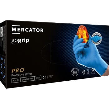 Mercator Medical Здрави сини нитрилни ръкавици Mercator Gogrip одобрени за работа с храни (885920)