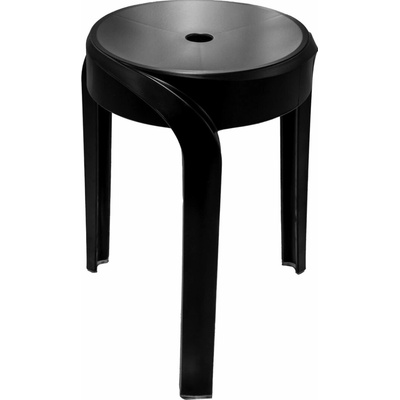 Ridder STAN kúpeľňová stolička, priemer 30cm, čierna A176110