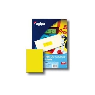 Etikety farebné 210x297mm APLI A4 100 hárkov fluo žlté