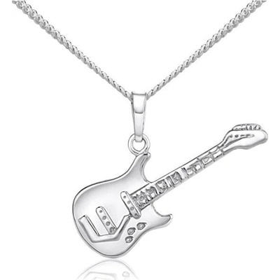 SILVEGO Strieborný prívesok Gitara B10526ZT