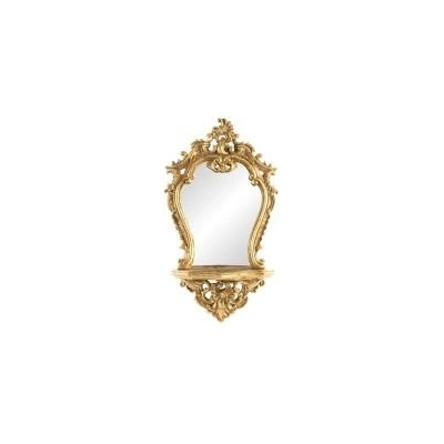 DEKODONIA Стенно огледало DKD Home Decor Огледало Златен Смола (38 x 13 x 68 cm)