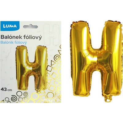 Balónek foliový "H" ZLATÝ