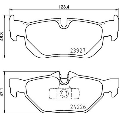 Sada brzdových platničiek kotúčovej brzdy BREMBO P 06 105