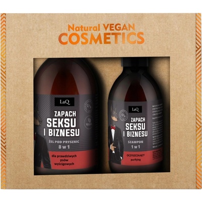 LaQ Pánský Doberman dárková sada šampon 300 ml + sprchový gel 500 ml