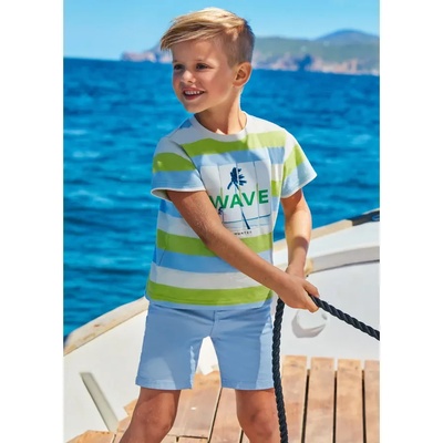 Mayoral Къси панталони 5 джоба памук светло синьо за мини момче Mayoral