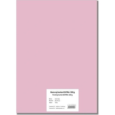 STEPA Barevný karton EXTRA 300g 50x70cm - růžový 10listů