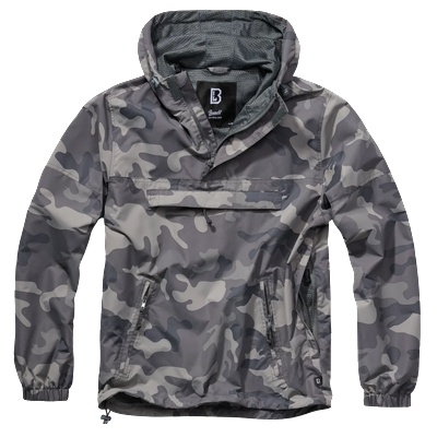 Brandit Мъжка лятна ветровка в сив камуфлажен цвят Grey CamoBW-3162-222 - Сив камуфлаж, размер XXL