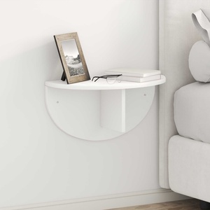 vidaXL Стенен рафт 2 бр. Бяло 48 x 24 x 24 см Инженерна дървесина (891429)
