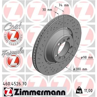Brzdový kotúč ZIMMERMANN 460.4526.70 (460452670)