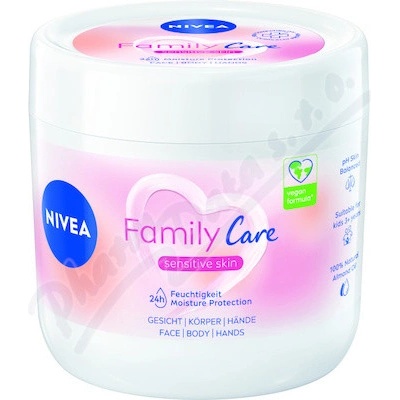 NIVEA Ľahký hydratačný krém Family Care na citlivú pokožku 450 ml