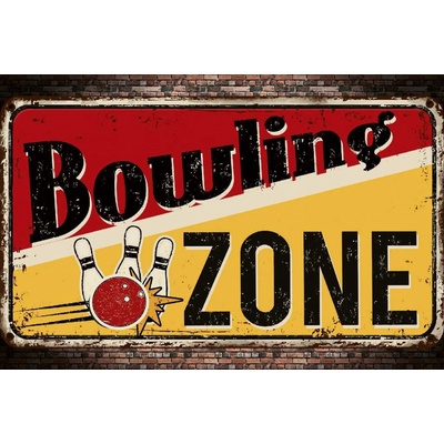 Dimex MS-5-2062 Vliesová fototapeta Cedule Bowlingová zóna rozměry 375 x 250 cm