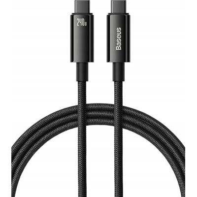 Baseus CAWJ040101 Tungsten Gold Fast Charging Datový, USB-C - USB-C 240W, 2m, černý