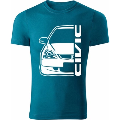 Tričko Honda Civic 7g front pánske oranžová biele