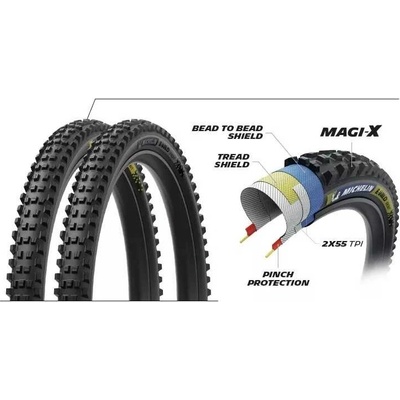 MICHELIN E-WILD FRONT 29x2.40 RACING LINE DARK KEVLAR MAGI-X TS TLR (819950) Množ. Uni