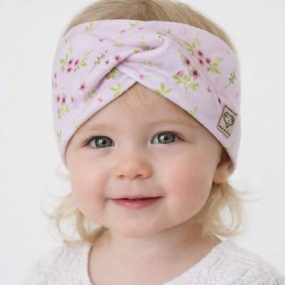 Kids Fashion Dievčenská čelenka ružová s kvietkami