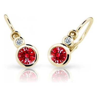 Cutie Jewellery náušnice dětské C1984Z Ruby Dark