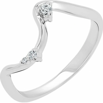 Eppi Vlnitý prsteň s diamantmi Lydie R48805