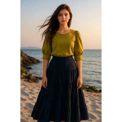 Takoy Střih PDF dámská halenka s řasenými rukávy Galilea-32-38 – Zboží Mobilmania