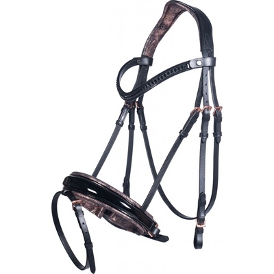 HKM Uzdečka Sofia černá /rose zlatá – Zboží Mobilmania