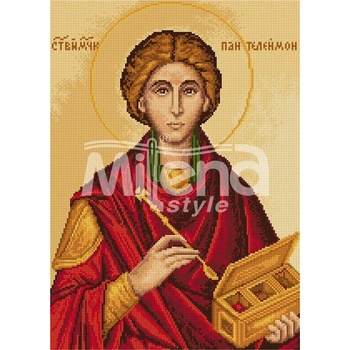 Milena Style Свети Пантелеймон - гоблен със схема конци Ariadna 1: 4