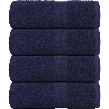 vidaXL Кърпи за пране FROGN 4 бр. тъмносини 30x30 см 360 г/м2 (136777)