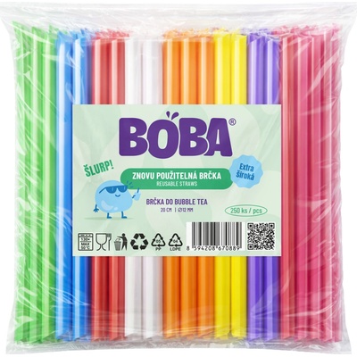 Boba Bubble Tea Jumbo brčka 250 ks – Zbozi.Blesk.cz