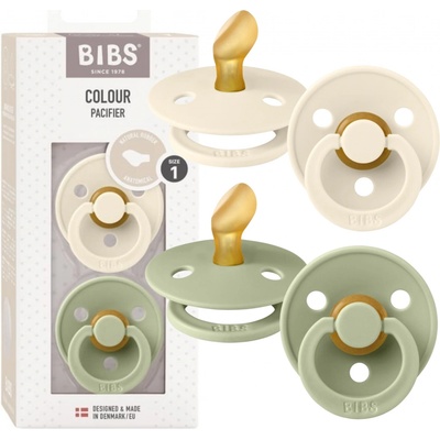 Bibs Colour anatomické cumlíky kaučuk 2ks Ivory Sage
