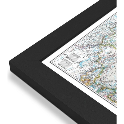 National Geographic Čína - nástěnná mapa Classic 77 x 61 cm Varianta: mapa v dřevěném rámu, Provedení: Pegi černý