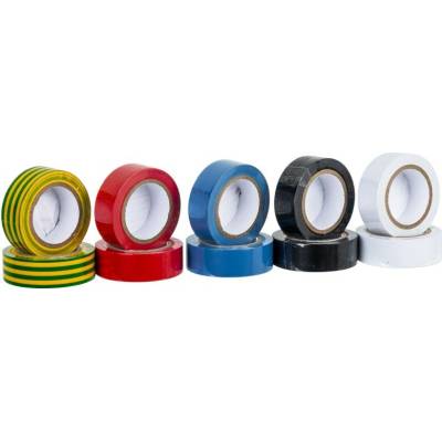 Geko Izolačná páska 10 m x 19 mm mix farieb 10 ks