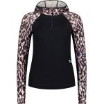 Mons Royale Дамско мериносово термобельо Mons Royale Women's Bella Merino Long Sleeve Hood Merino base layer - Rock Leopard / Black (115-2718-0213)